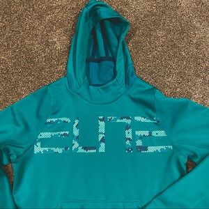 Like New Boys Nike Elite Dri-Fit Teal Hoodie, Size Youth X-Large